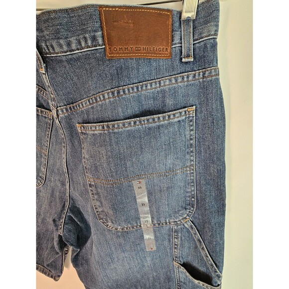 Tommy Hilfiger Shorts Men's Blue Denim Cargo Shorts 100% Cotton Size 35 - Picture 5 of 16